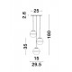 Suspensie CANTONA Nova Luce Modern, G9, 9960613, Grecia