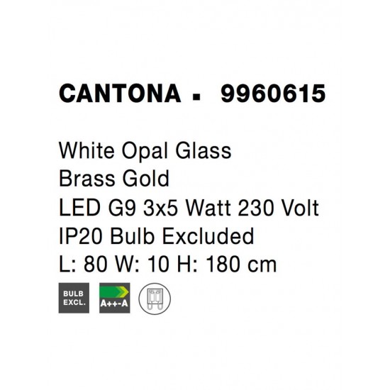 Suspensie CANTONA Nova Luce Modern, G9, 9960615, Grecia