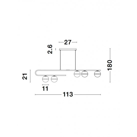 Suspensie CANTONA Nova Luce Modern, G9, 9960616, Grecia