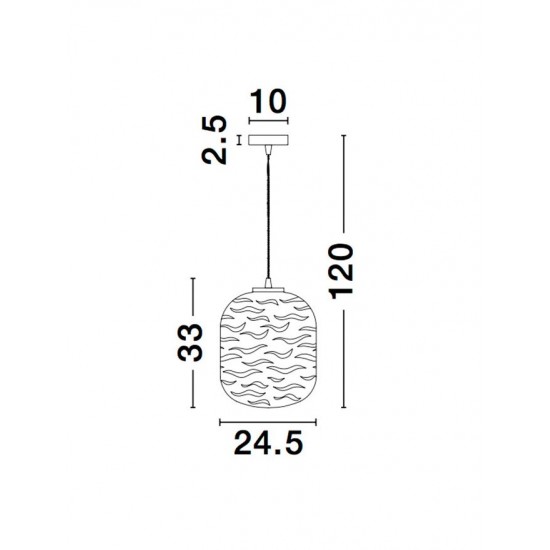 Pendul FICATO Nova Luce Modern, E27, 9988246, Grecia