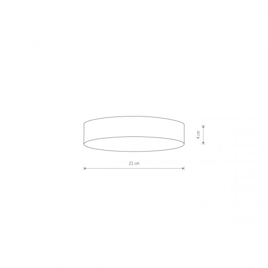 Plafoniera Lid Round Led 35W 10408 Nowodvorski LED, Negru, Polonia