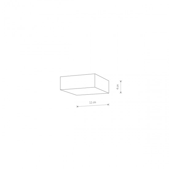 Plafoniera Lid Square Led 15W 10424 Nowodvorski LED, Negru, Polonia