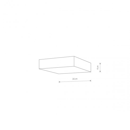 Plafoniera Lid Square Led 25W 10425 Nowodvorski LED, Negru, Polonia