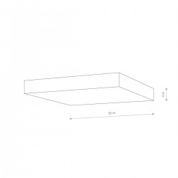 Plafoniera Lid Square Led 50W 10427 Nowodvorski LED, Negru, Polonia