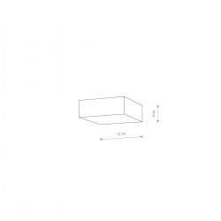 Plafoniera Lid Square Led 15W 10433 Nowodvorski LED, Negru, Polonia