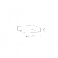 Plafoniera Lid Square Led 25W 10434 Nowodvorski LED, Negru, Polonia