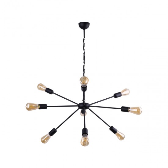 Suspensie Rod 9734 Nowodvorski E27, Negru, Polonia