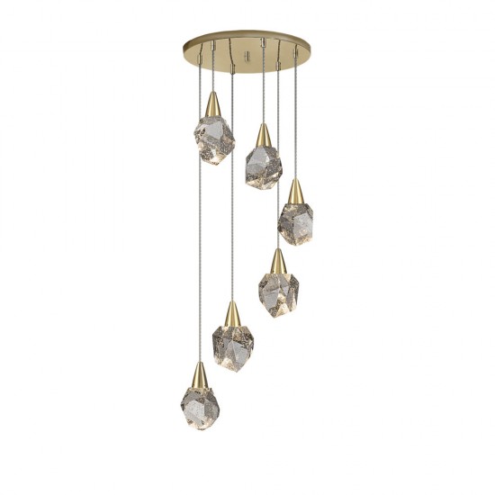 Suspensie Schuller ·Aquaria· Lamp 6L, Matt Gold 157261 Led Spania