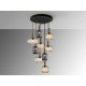 Suspensie Schuller ·Norma· Lamp 9L., Black/Brass 225090 E27 Spania