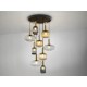 Suspensie Schuller ·Norma· Lamp 9L., Black/Brass 225090 E27 Spania