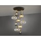 Suspensie Schuller ·Norma· Lamp 9L., Black/Brass 225090 E27 Spania