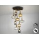 Suspensie Schuller ·Norma· Lamp 9L., Black/Brass Dimm. 225090D E27 Spania