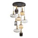 Suspensie Schuller ·Norma· Lamp 9L., Black/Brass 225090 E27 Spania