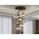 Suspensie Schuller ·Norma· Lamp 9L., Black/Brass 225090 E27 Spania