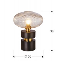 Veioza Schuller Norma - Table Lamp 1L Black-Brass 225274 E27 Spania