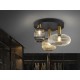 Lustra Plafon Schuller ·Norma· Ceiling Lamp 3L Black/Brass 225342 E27 Spania