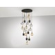 Suspensie Schuller Norma - Lamp 18L Black-Brass Dimmable 225892D E27 Spania