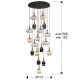 Suspensie Schuller Norma - Lamp 18L Black-Brass Dimmable 225892D E27 Spania