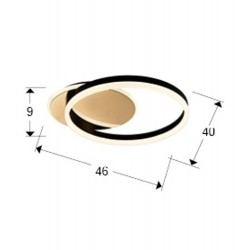 Plafoniera Schuller ·Oriel· Ceiling Lamp Gold/Black 226387 Led Spania
