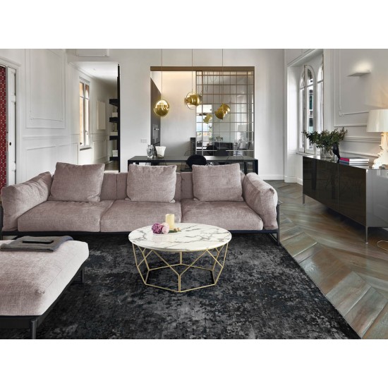 Masuta de Cafea Schuller ·Liza· Round Coffee Table, Gold/Marble 234917 Spania