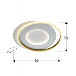 Plafoniera Schuller ·Limbos· Ceiling Lamp, White/Gold 245135 Led Spania