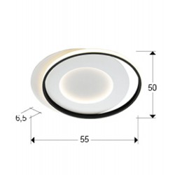 Plafoniera Schuller ·Limbos· Ceiling Lamp, White/Black 245142 Led Spania