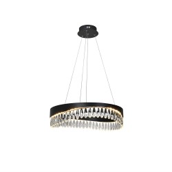 Suspensie Schuller ·Selene· Lamp Ø60, Black-Crystal 294720 Led Spania