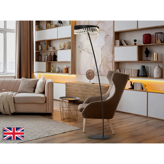 Lampadar Schuller ·Selene· Floor Lamp, Black-Crystal 294867 Led Spania