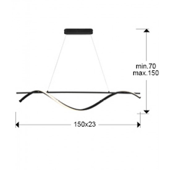 Suspensie Schuller ·Boa· Lamp, Black 307529 Led Spania