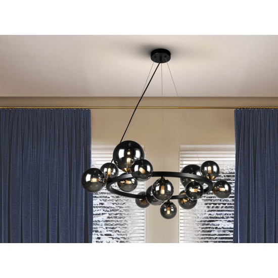 Candelabru Schuller ·Astros· Lamp 14L., Black 329613 G9 Spania