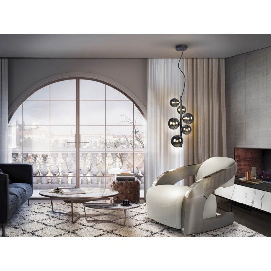 Suspensie Schuller ·Astros· Lamp 6L., Black 329743 G9 Spania