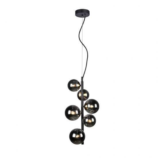 Suspensie Schuller ·Astros· Lamp 6L., Black 329743 G9 Spania