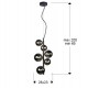 Suspensie Schuller ·Astros· Lamp 6L., Black 329743 G9 Spania