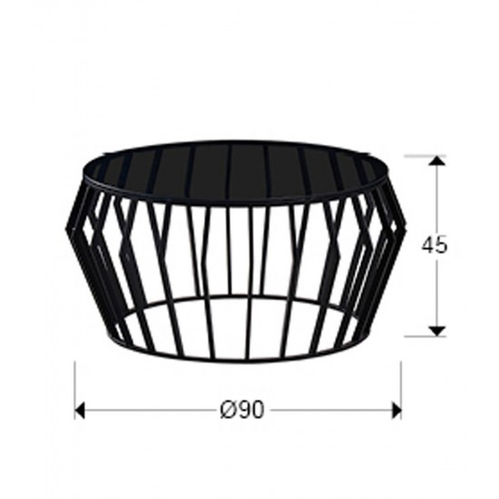 Masuta de Cafea Schuller Ciros - Coffee Table Matt Black 335522 Spania