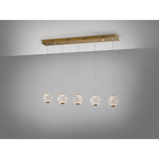 Suspensie Schuller ·Austral· Led Lamp 5L., Golden 354264 Led Spania