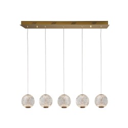 Suspensie Schuller ·Austral· Led Lamp 5L., Golden 354264 Led Spania