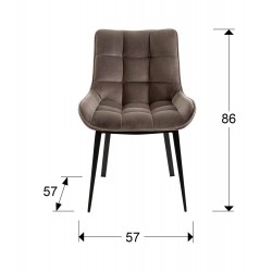 Scaun Schuller ·Devany· Armchair, Black/Stone 359849 Spania