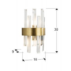 Aplica Schuller ·Grace· Wall Lamp, 2L., Golden 365093 G9 Spania