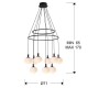 Suspensie Schuller ·Global· Lamp 9L Ø71 384094 G9 Spania