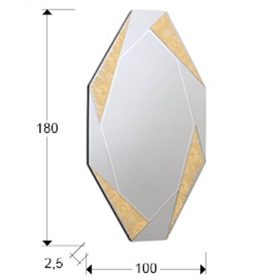 Oglinda de Camera Schuller ·Laverna· Large Mirror, Gold 434829 Spania