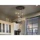 Suspensie Schuller ·Dark· Lamp 9L., Black/Brass 439176 G9 Spania