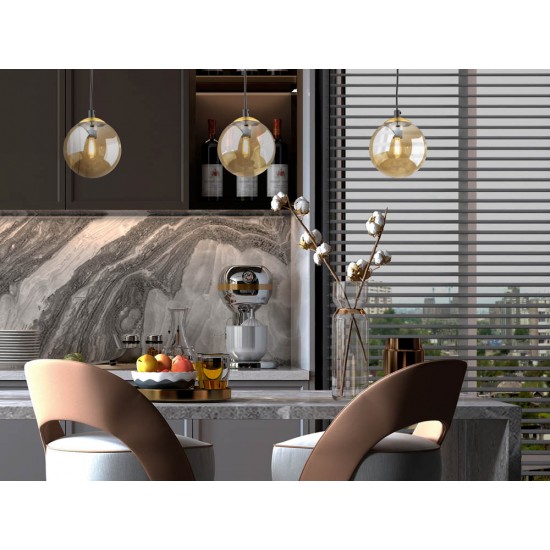 Pendul Schuller ·Dark· Lamp 1L., 12D, Black-Brass 439428 G9 Spania