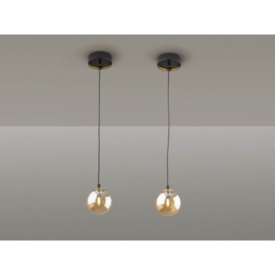 Pendul Schuller ·Dark· Lamp 1L., 12D, Black-Brass 439428 G9 Spania