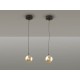 Pendul Schuller ·Dark· Lamp 1L., 12D, Black-Brass 439428 G9 Spania