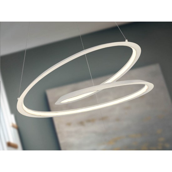 Suspensie Schuller ·Looping· Lamp, White Ø60 527576 Led Spania
