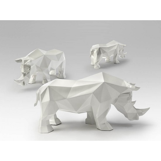 Figurina Decorativa Schuller -Future Rhino- Rhinoceros Figure, White 567718 Spania