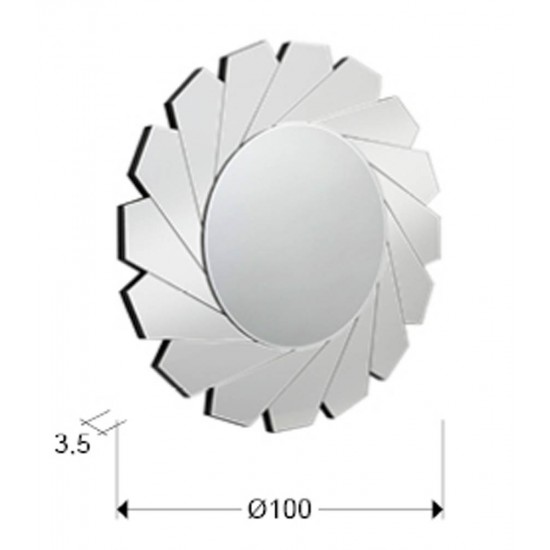 Oglinda de Camera Schuller ·Flavia· Mirror Ø100 Cm 678315 Spania