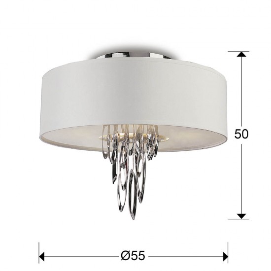 Lustra Plafon Schuller ·Domo· Ceiling Lamp 4L., Chrome 69441581 E14 Spania