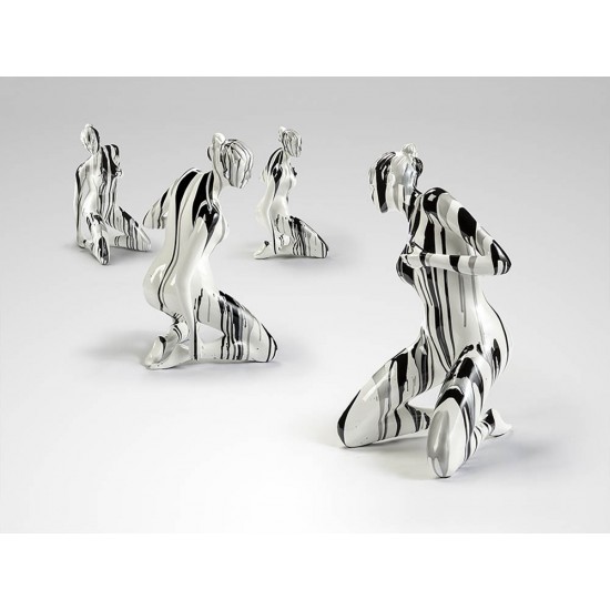 Figurina Decorativa Schuller -Dama- Woman Figure,  Black And White 698139 Spania