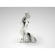 Figurina Decorativa Schuller -Dama- Woman Figure,  Black And White 698139 Spania